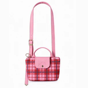 CROSSBODY POCKET TARTAN PINK