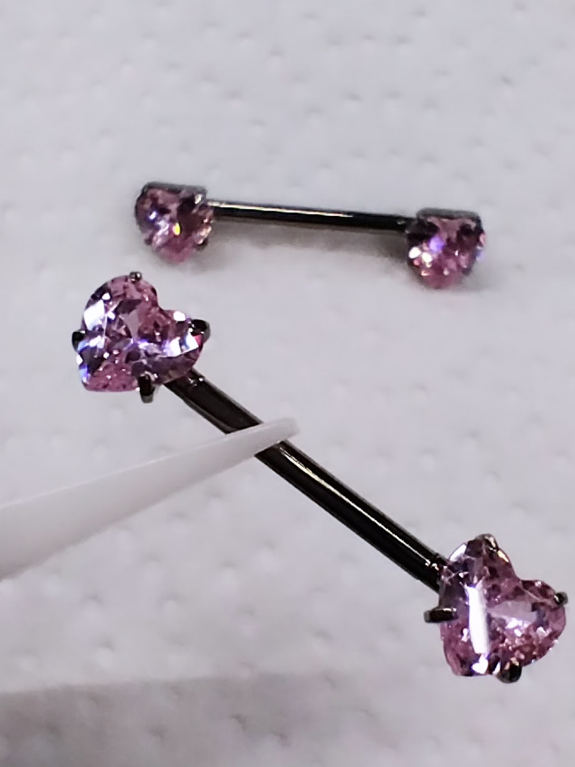 Corazón rosa titanio grado implante 14mm 2