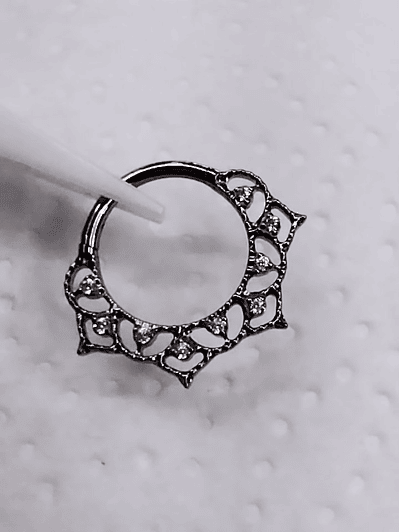 Argolla clicker de titanio grado implante 