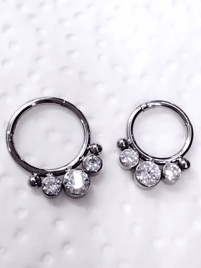 Argolla clicker 16g 10 mm con circonitas