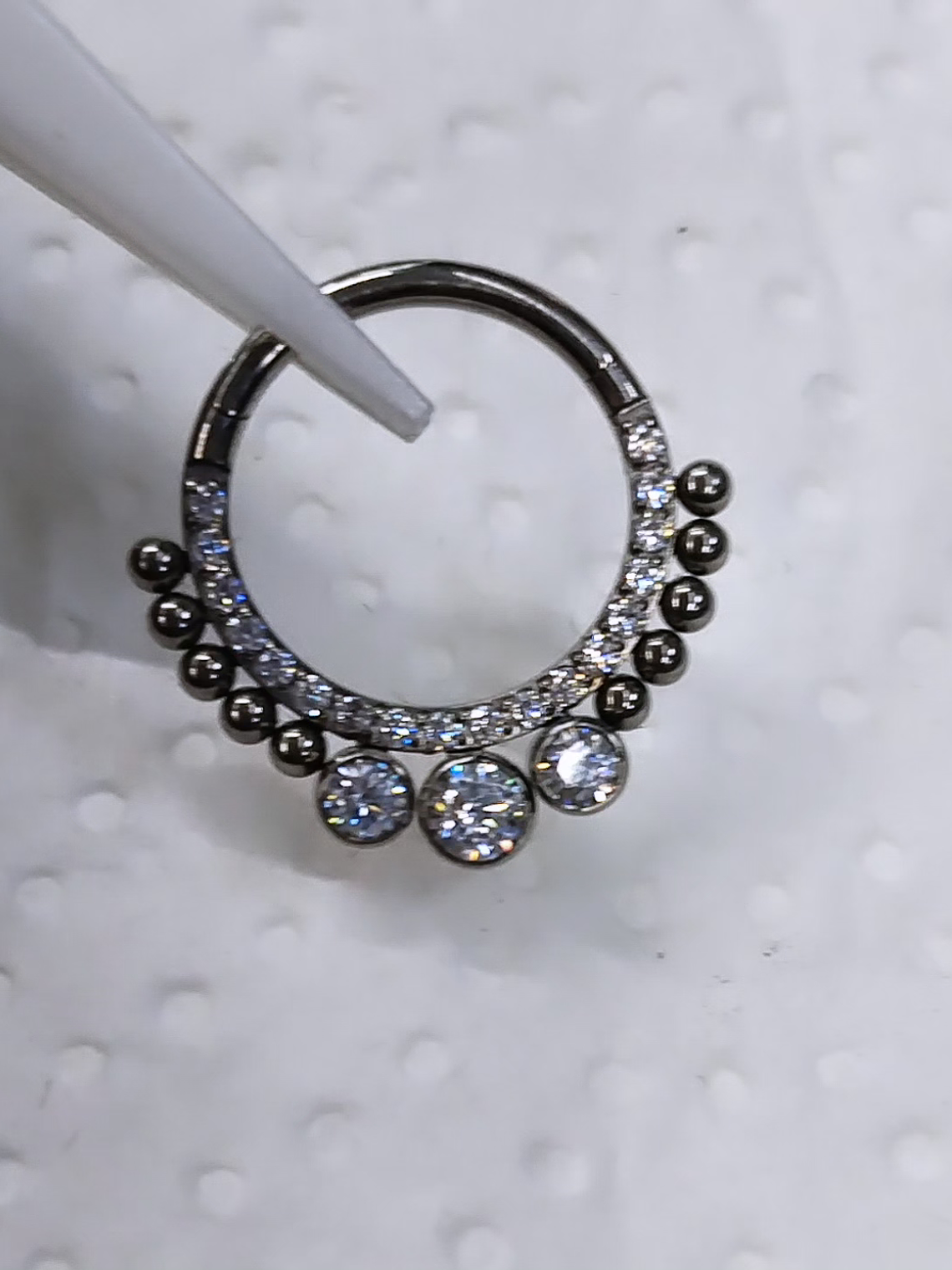 Argolla clicker 10mm con circonitas 2