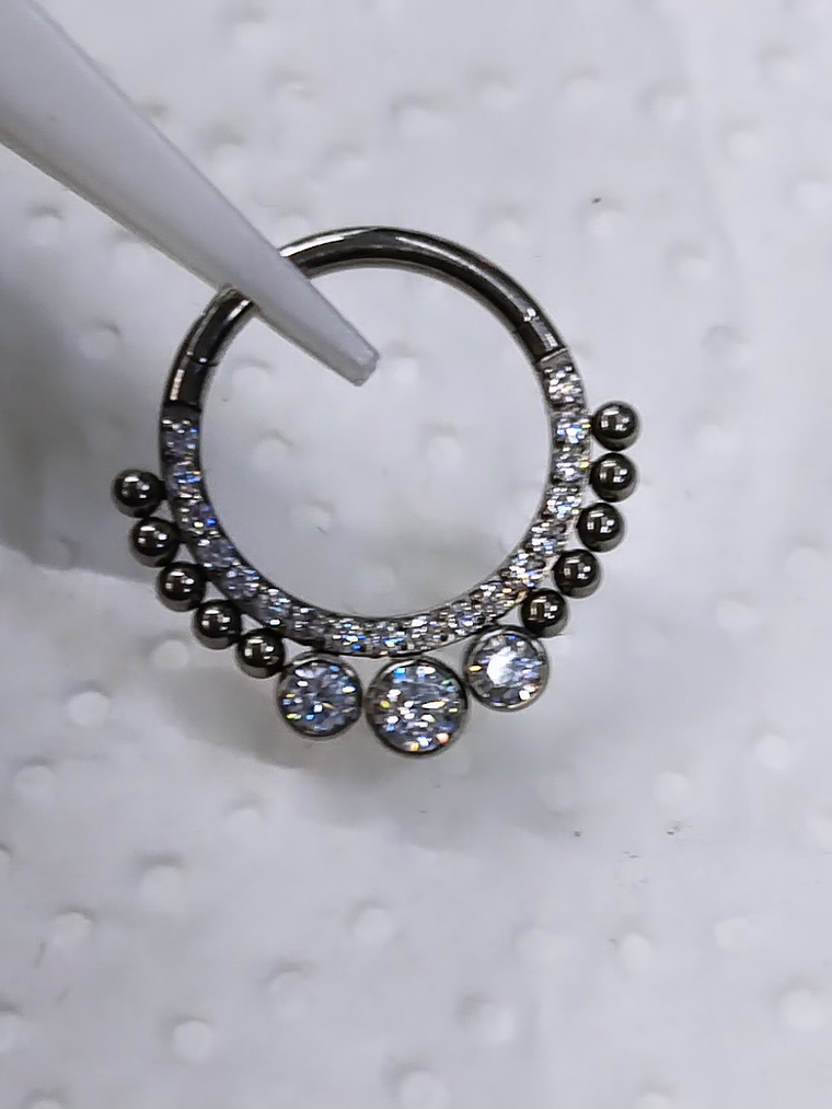 Argolla clicker 10mm con circonitas 2