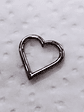 Argolla clicker corazón 8mm en titanio grado implante 16g - Miniatura 2