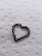 Argolla clicker corazón 8mm en titanio grado implante 16g - Miniatura 1