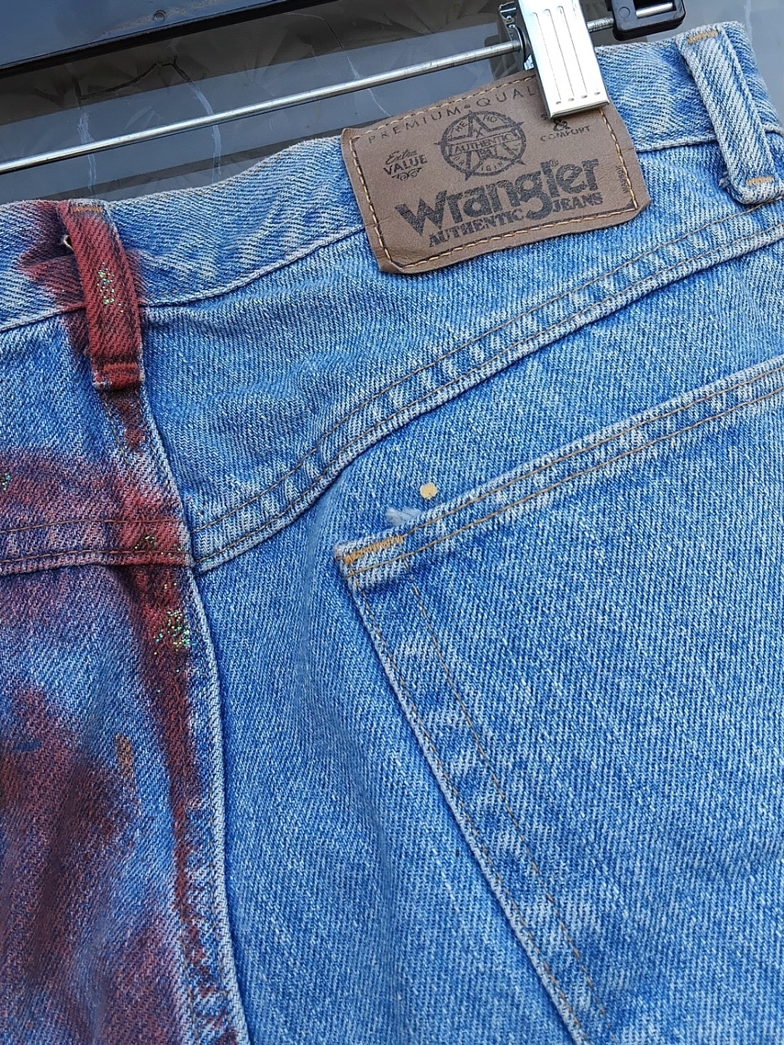 Jeans pintado a mano. Talla 40 3