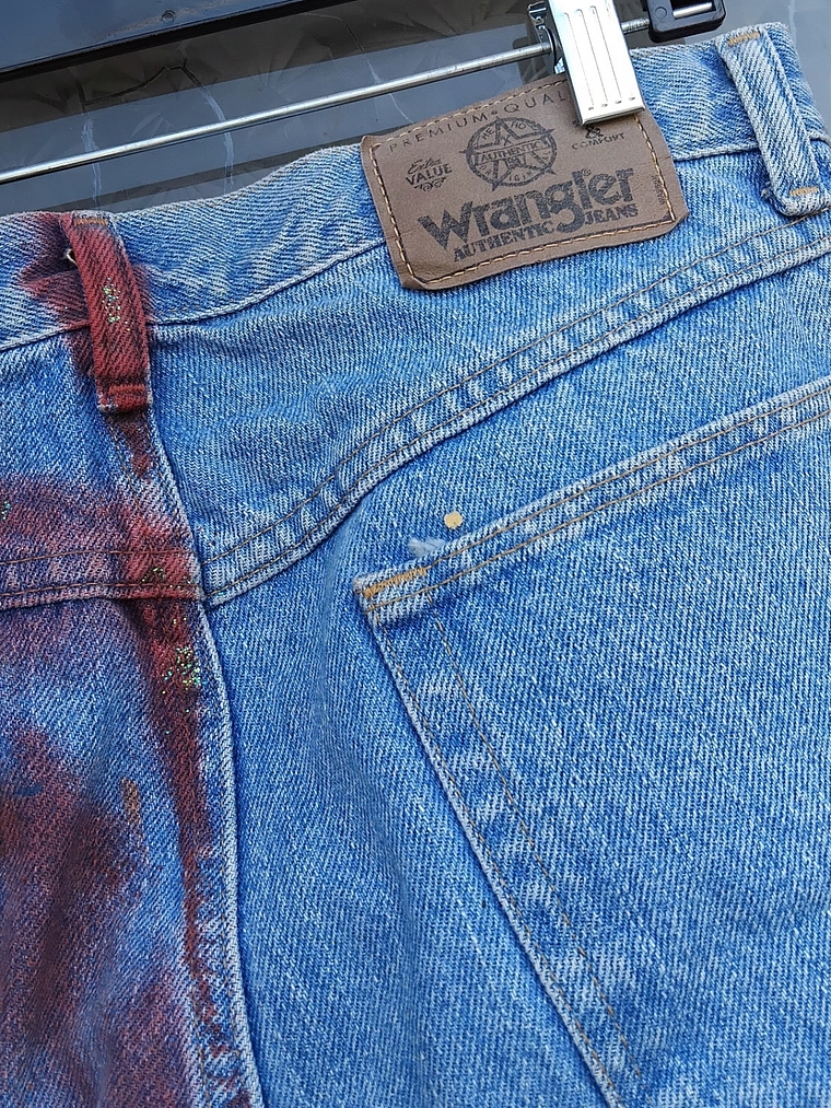 Jeans pintado a mano. Talla 40 3