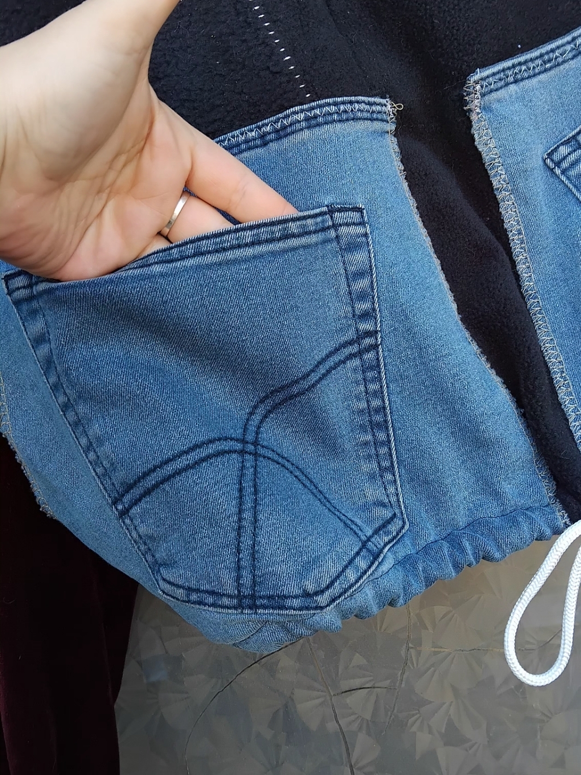 Poleron Reutilización textil talla S/M único. 3