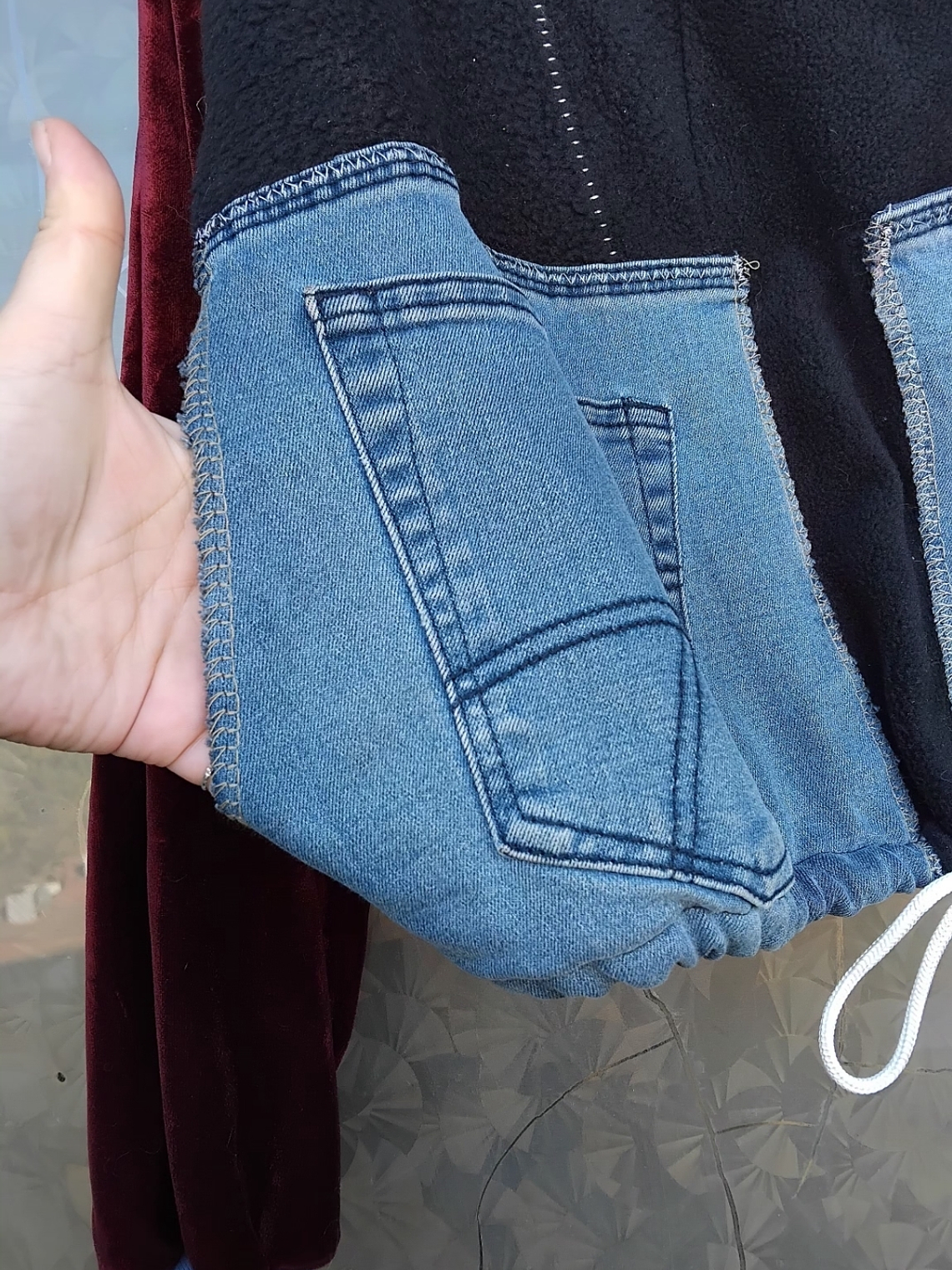 Poleron Reutilización textil talla S/M único. 5