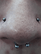 Perforación Doble nostril (simetría) titanio grado implantes (16g) - Miniatura 2