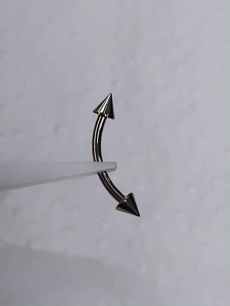 Barbell curvo 6, 8, 10 o 12 mm con puntas o pelotas 3mm ( 16g ) 1