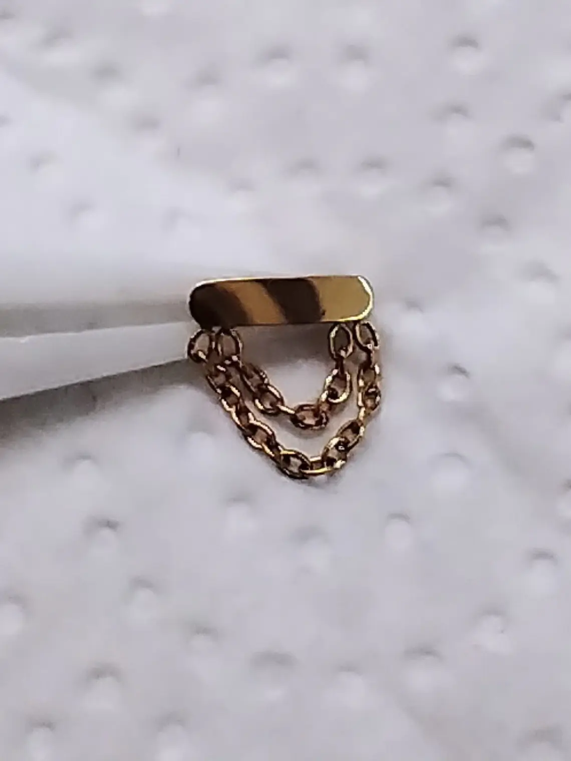 Top cadenas doradas en titanio grado implante 16g 2