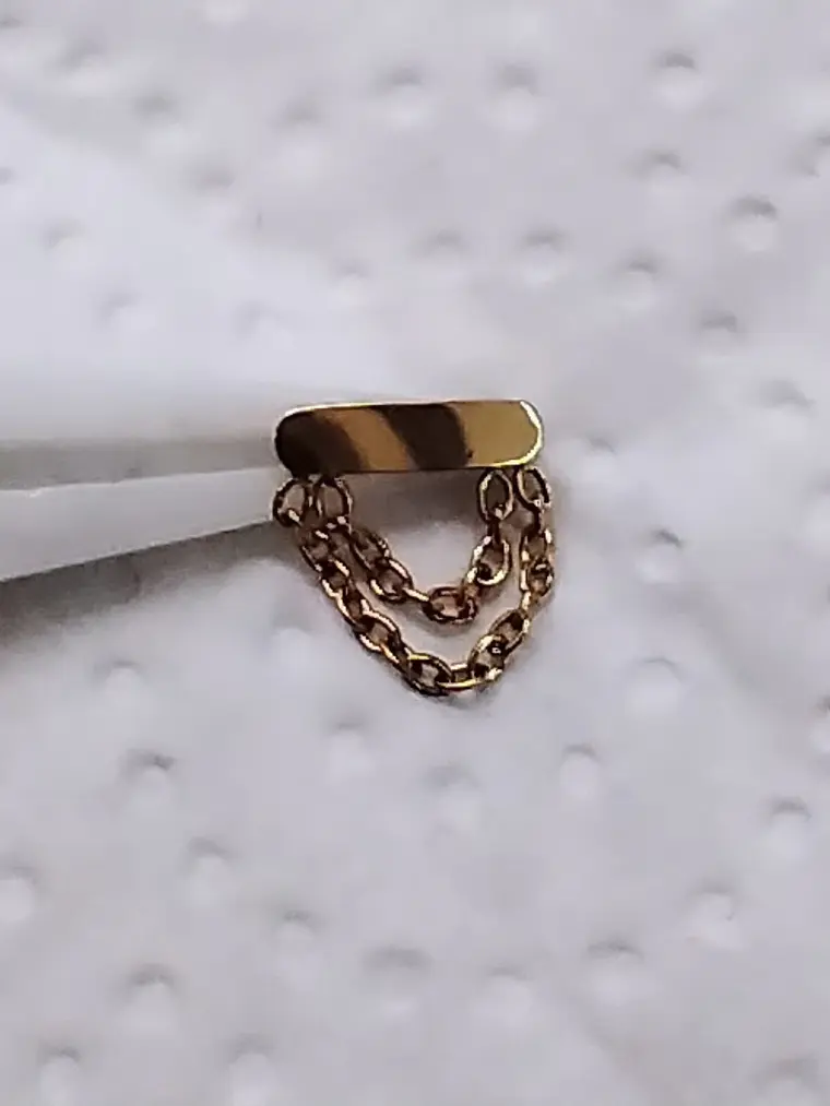 Top cadenas doradas en titanio grado implante 16g 2