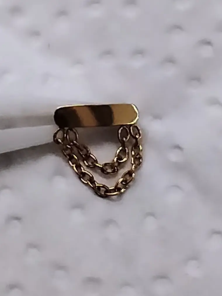 Top cadenas doradas en titanio grado implante 16g 1