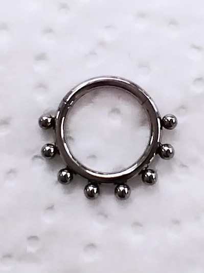 Argolla clicker 10mm titanio grado implante 