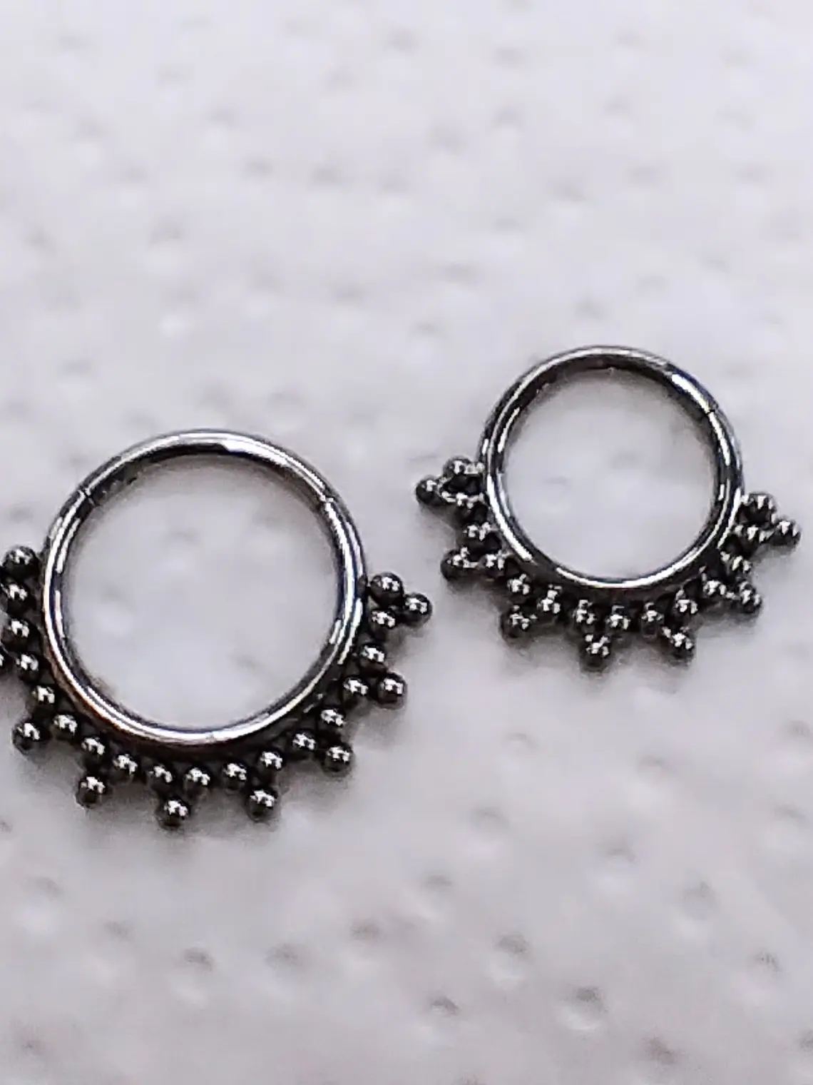 Argolla clicker 10mm titanio grado implante 16g 1