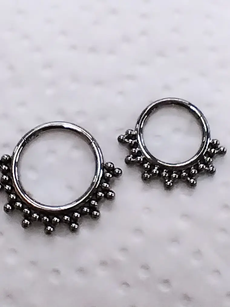 Argolla clicker 10mm titanio grado implante 16g 1