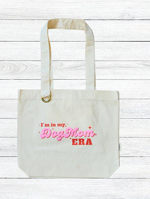 Tote bag DOG MOM ERA