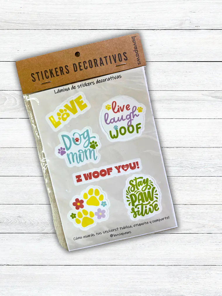 Lámina Stickers DOG LOVER 2