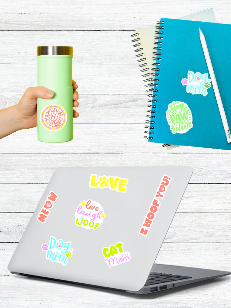 Lámina Stickers CAT LOVER 3