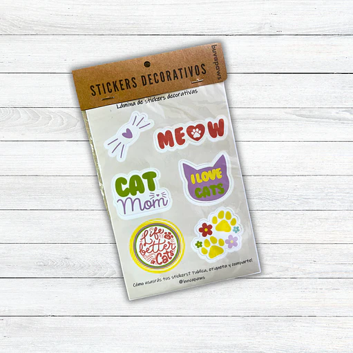 Lámina Stickers CAT LOVER 2