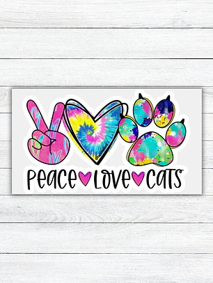 Sticker  PEACE LOVE & ...