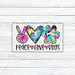 Sticker  PEACE LOVE & ... - Miniatura 3