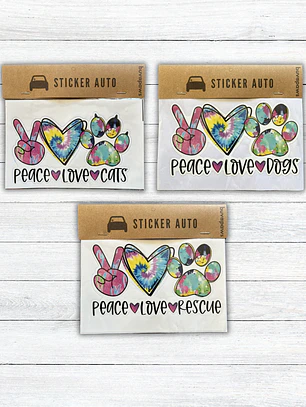 Sticker  PEACE LOVE & ...