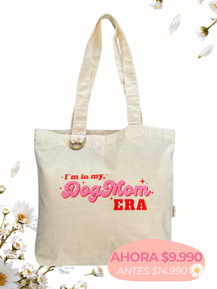 Tote bag DOG MOM ERA