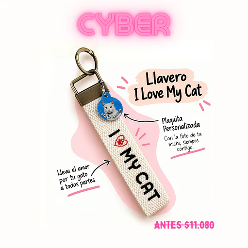 🐱💕 CYBER JUEVES | I LOVE MY CAT + 1 PLACA PERSONALIZADA 1