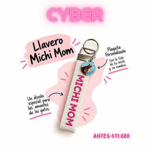 CYBER LLAVERO  MICHI LOVER + 1 PLACA 1