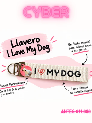 🐶💕 CYBER JUEVES | I LOVE MY DOG + 1 PLACA PERSONALIZADA