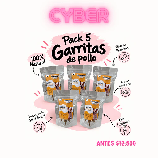 CYBER - 🐾 PACK 5 GARRITAS DE POLLO DE 100 GRS. 1