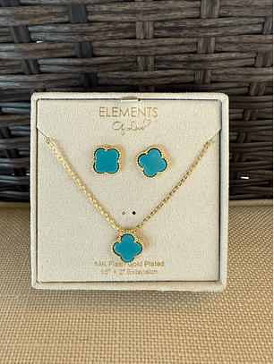 Set Collar y Aros estilo Van Cleef