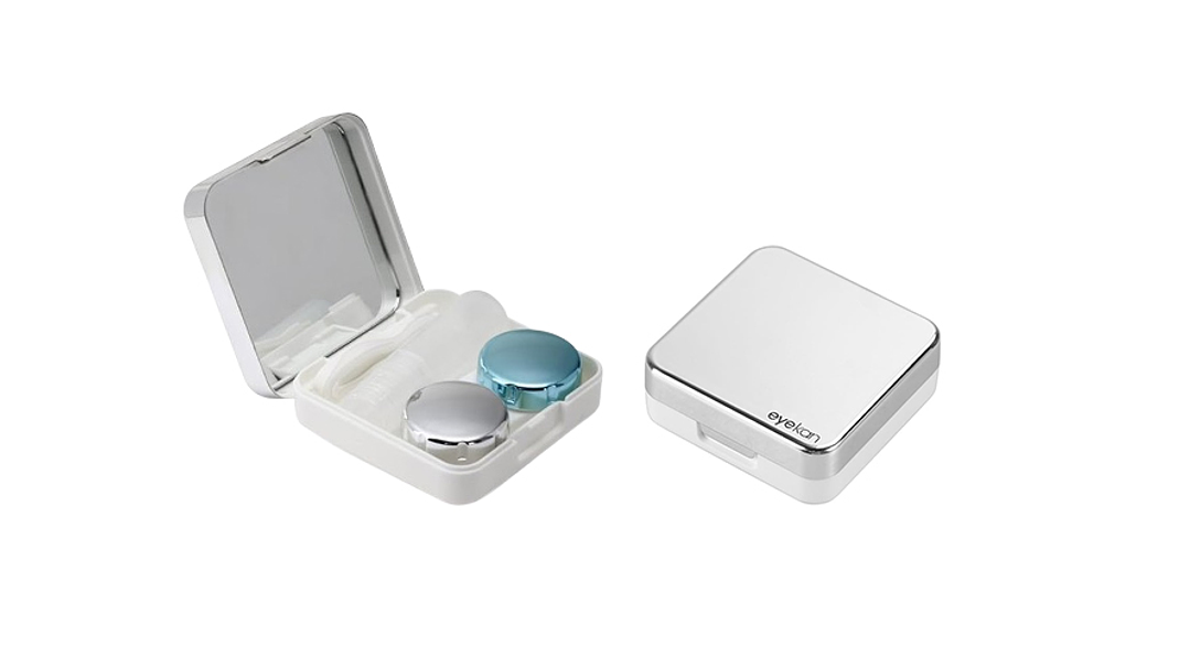 Kit estuche lentes de contacto Plateado KLCP 1