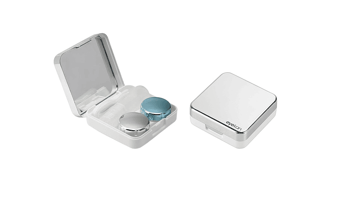Kit estuche lentes de contacto Plateado KLCP 1