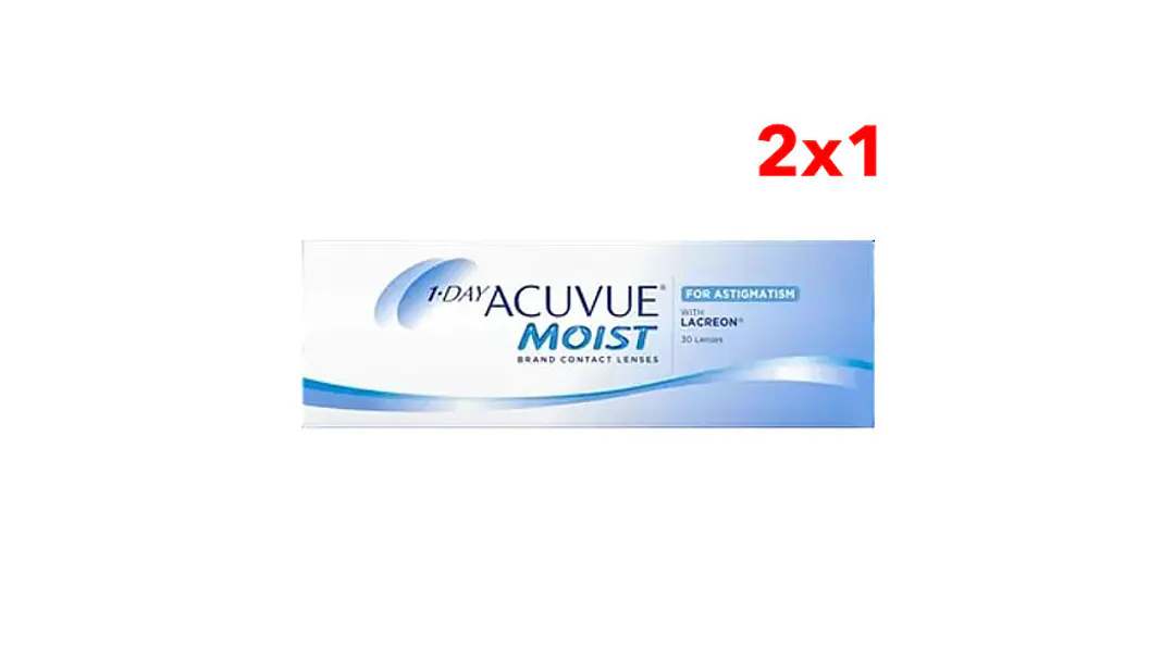 Acuvue 1-Day Moist para Astigmatismo con LACREON Caja 30 Lentes de Contacto 1