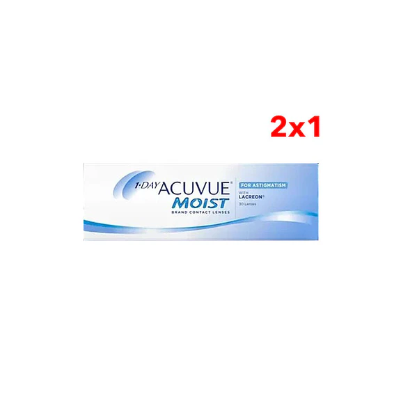 Acuvue 1-Day Moist para Astigmatismo con LACREON Caja 30 Lentes de Contacto