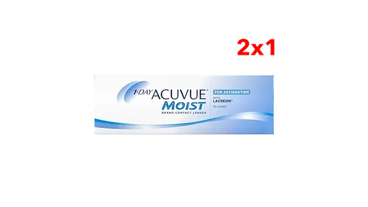 Acuvue 1-Day Moist para Astigmatismo con LACREON Caja 30 Lentes de Contacto 1