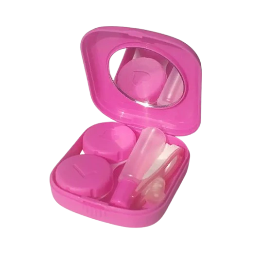 Kit estuche lentes de contacto Rosado KLCR