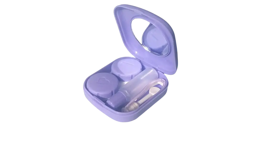 Kit estuche lentes de contacto Morado KLCM 1