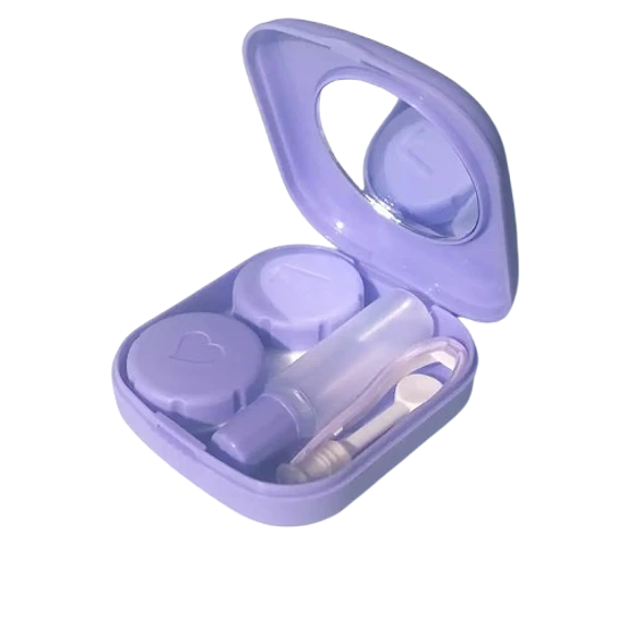 Kit estuche lentes de contacto Morado KLCM