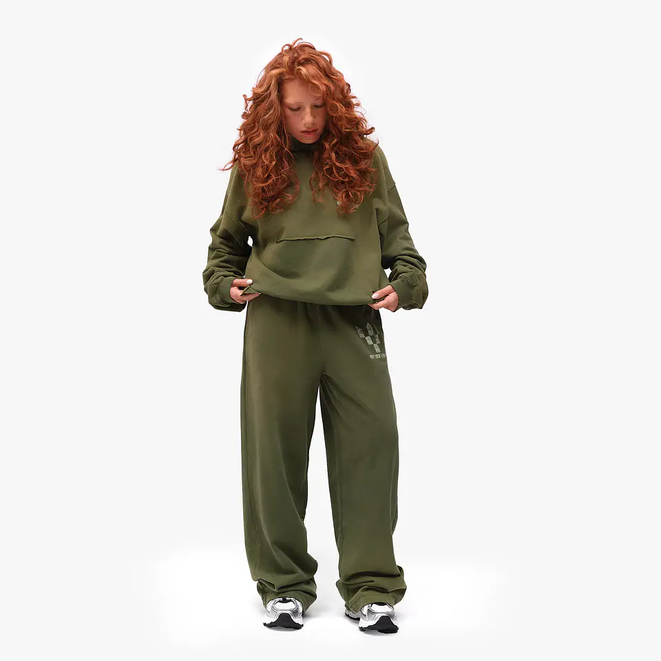 Tracksuit Large Pants & Hoodie Olive 1