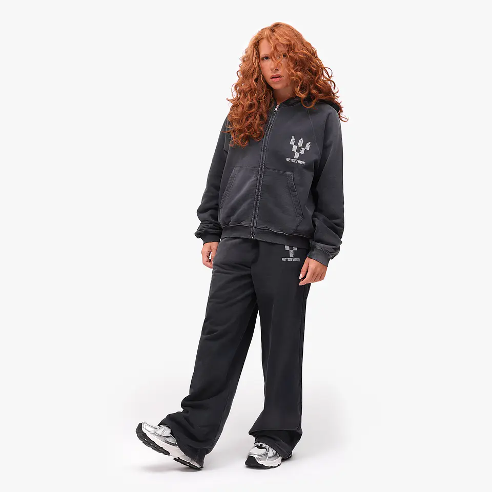 Tracksuit Large Pants & Zipper Black 1