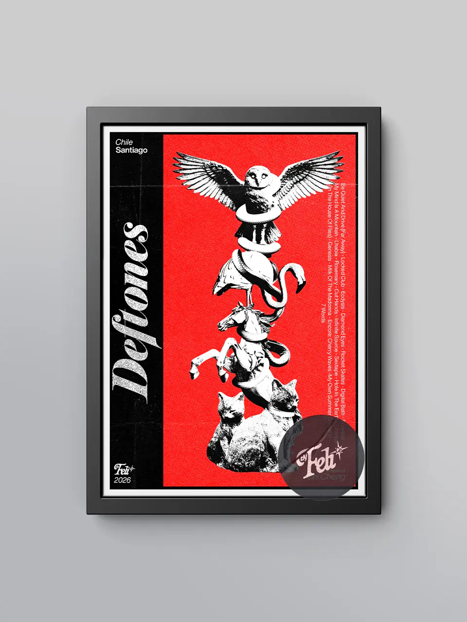 Print Deftones Santiago 2