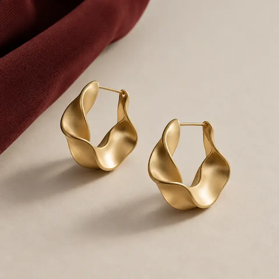 Aros Cora dorado mate 1