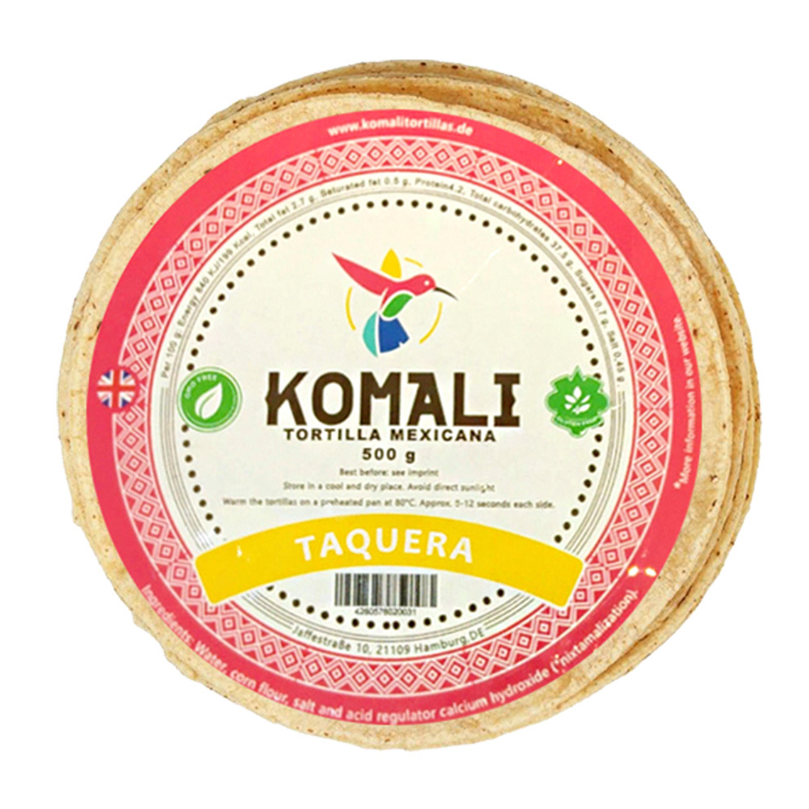 Tortilha Taquera de Milho 500g (12cm) | Komali 1