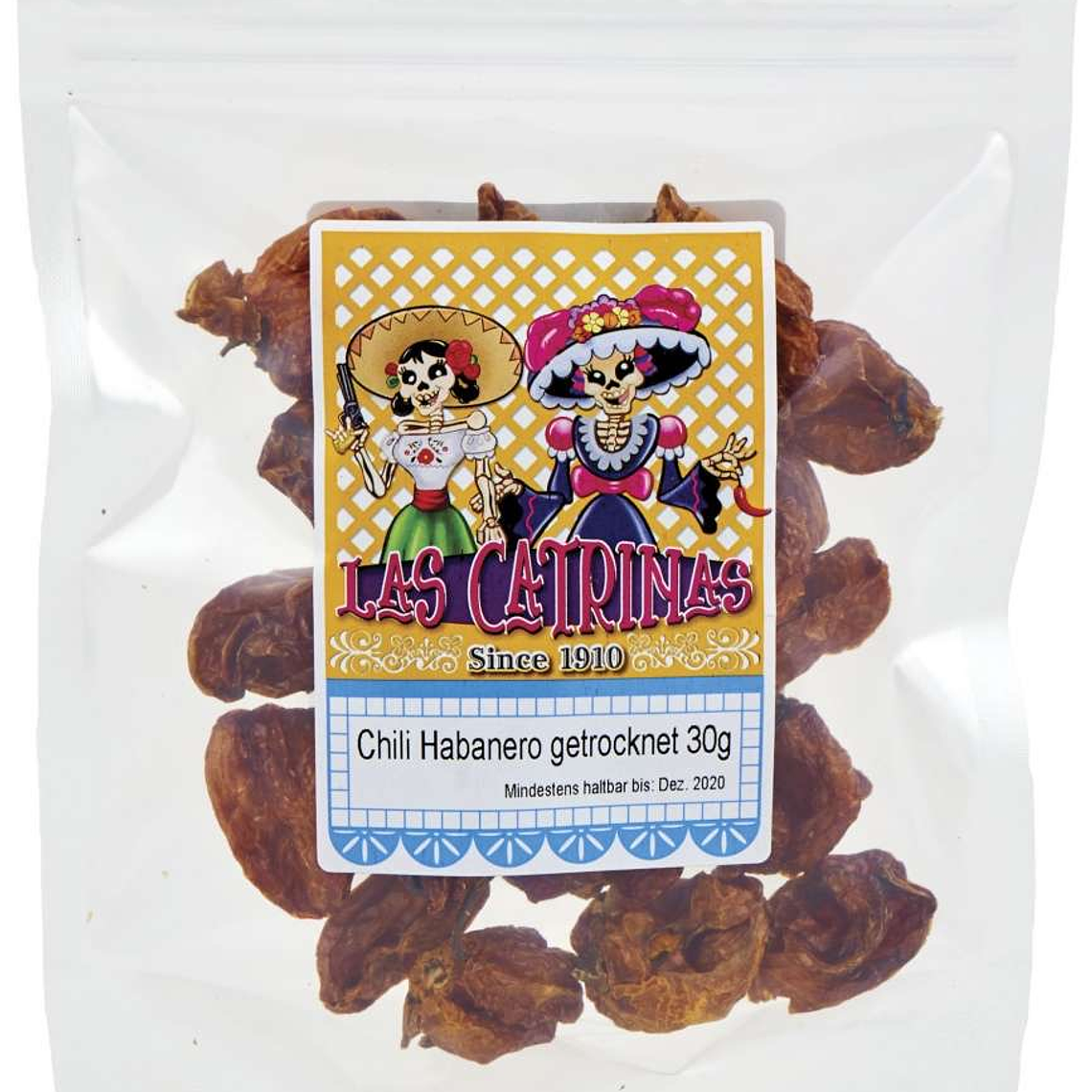 Whole Dry Habanero Chili 30g | Las Catrinas 1