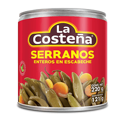 La Costeña Pimentos Serranos Enteros 199g