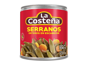 Chiles Serranos Inteiros 199g | La Costeña
