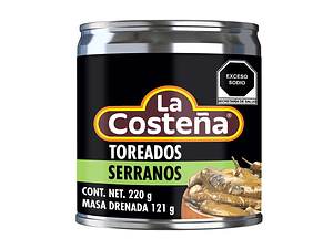 Chiles Serranos Toreados 220g | La Costeña